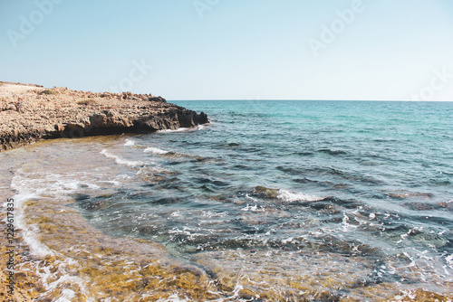Beautiful stony seashore in Ayia Napa.