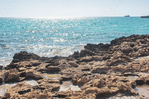Beautiful stony seashore in Ayia Napa.