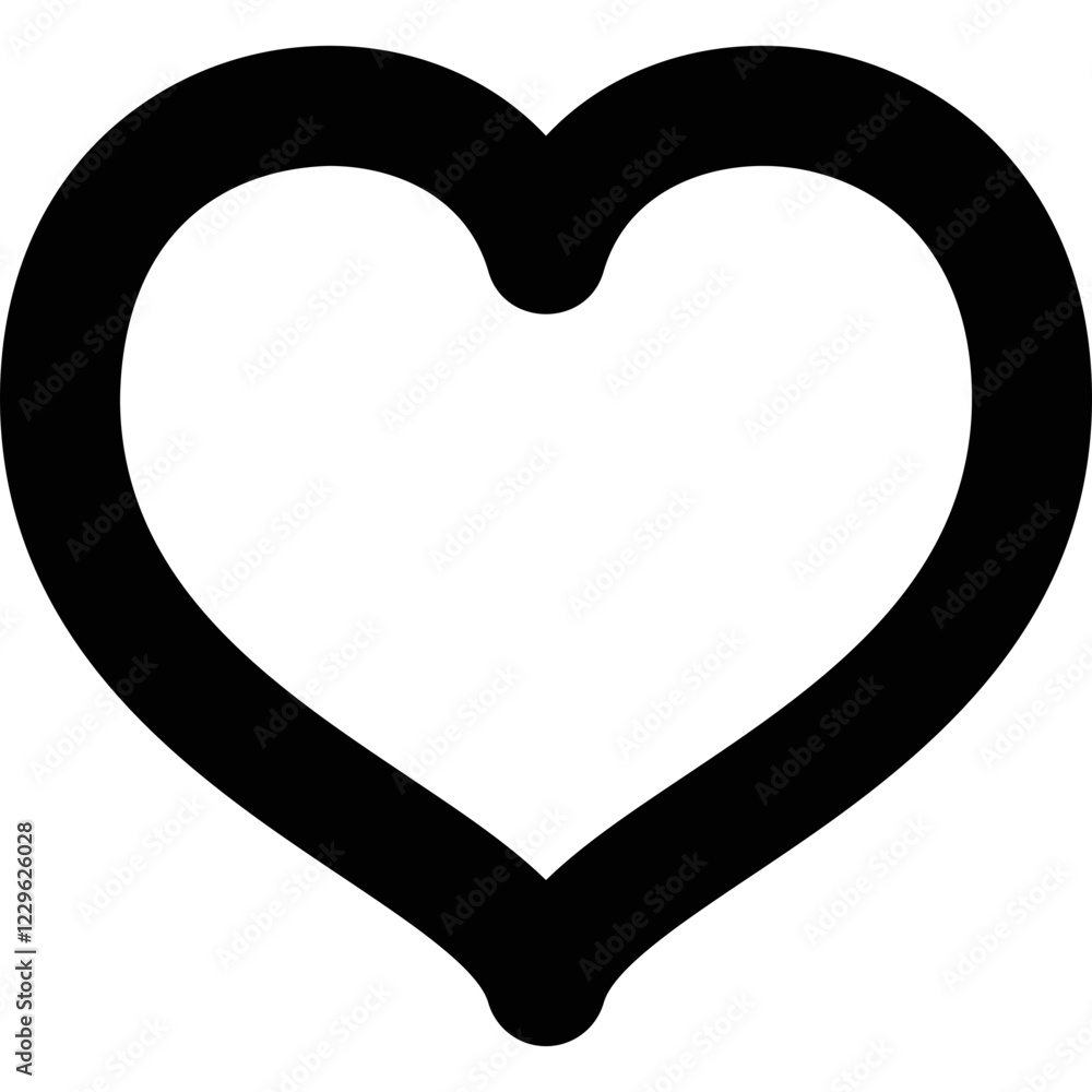 Fototapeta premium Heart Icon, Love Symbol, Isolated 