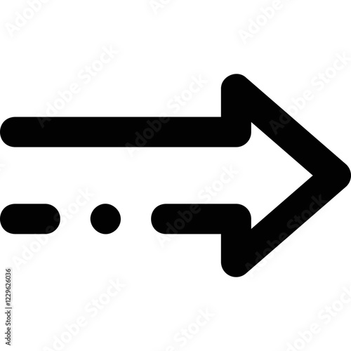 Eastward Arrow, Navigation Symbol, Isolated
