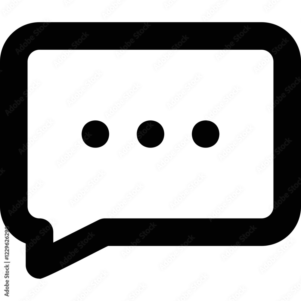 Conversation bubble icon, simple, black
Conversation bubble icon, simple, black