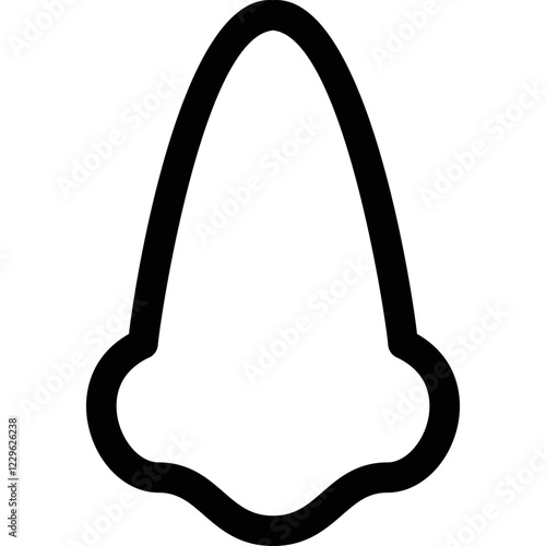 Human nose symbol, vector illustration
