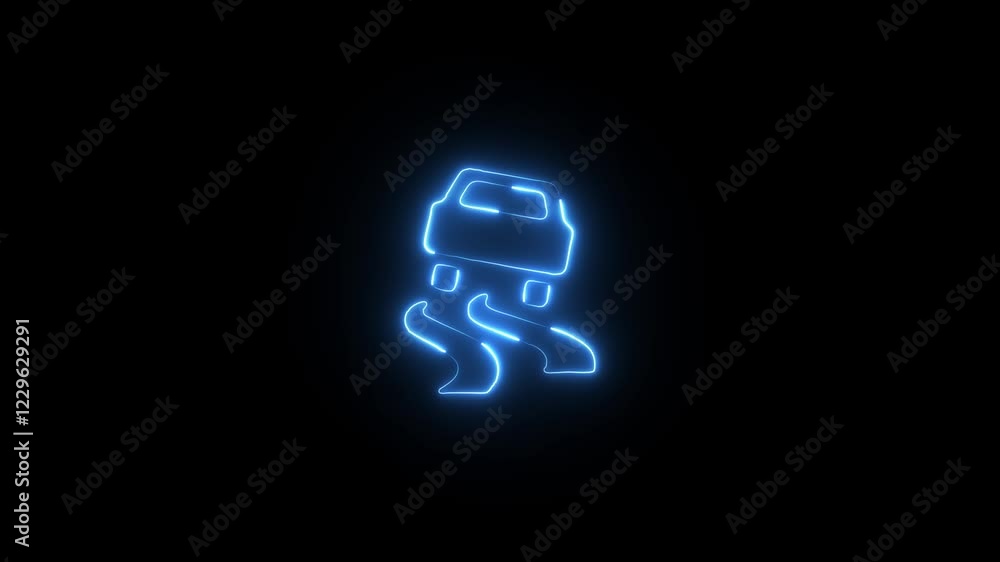Neon traffic congestion solid icon glowing black background animationNeon traffic congestion solid icon glowing black background animation Neon traffic congestion solid icon glowing black background animationNeon traffic congestion solid icon glowing black background animation