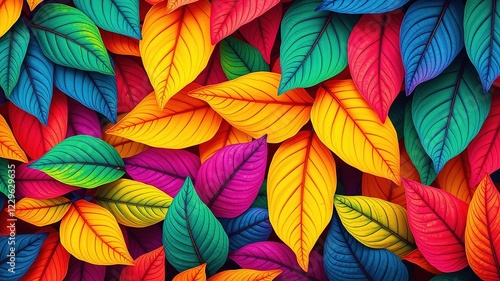 Wallpaper Mural Abstract Watercolor Valentine's Day Leaf Pattern Wallpaper Design Torontodigital.ca