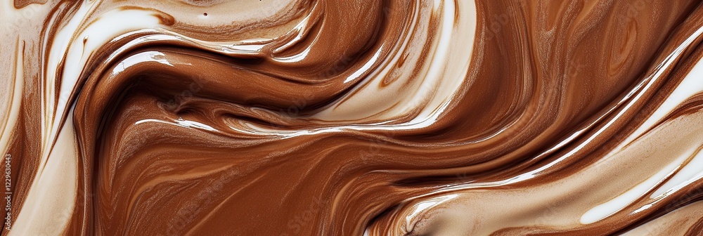 Coffee whirls effortlessly into creamy milk, forming a captivating abstract design in a cozy, welcoming ambiance Coffee whirls effortlessly into creamy milk, forming a captivating abstract design in a cozy, welcoming ambiance