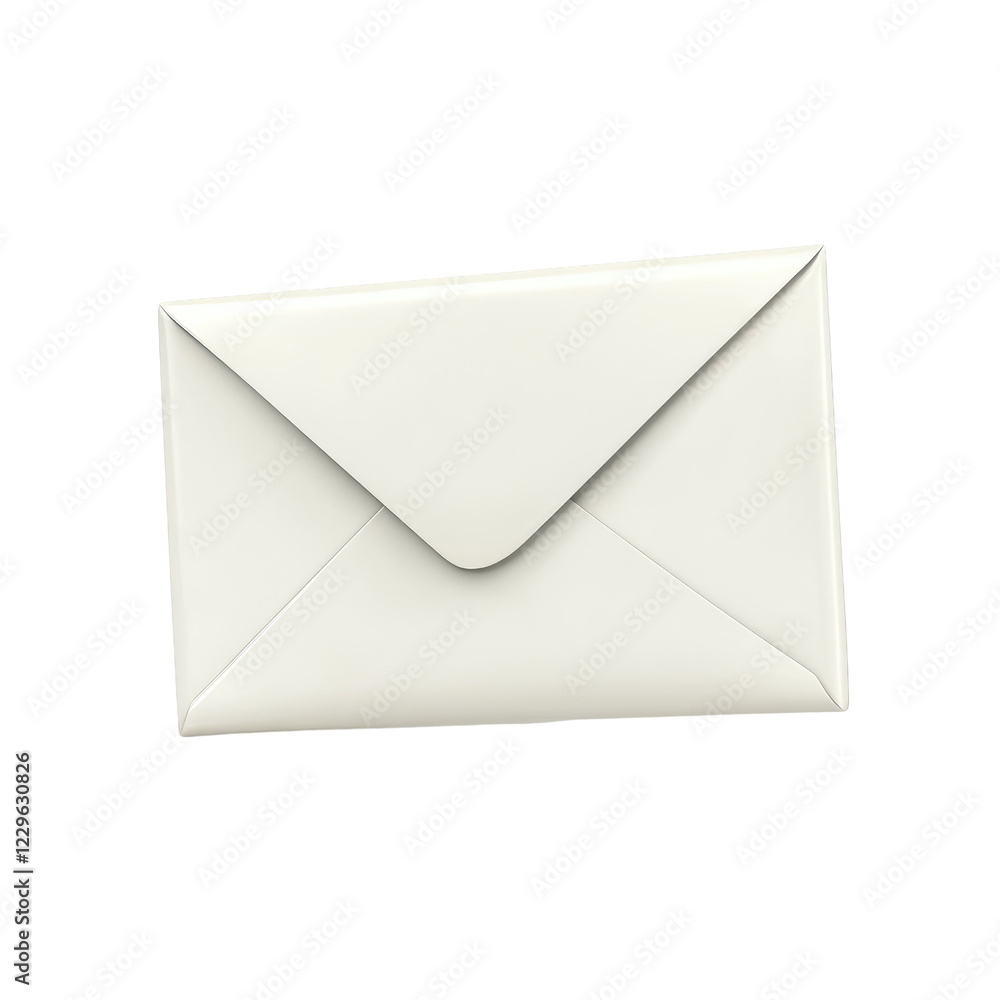 A closed white envelope suitable for sending letters or documents. A closed white envelope suitable for sending letters or documents.