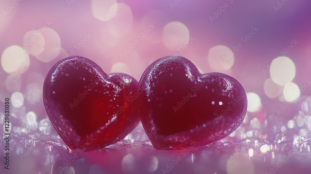 Hearts, romantic theme and festive decorations with sparkling background for Valentines Day celebration. Love, affection and sweet gestures in celebration. Hearts, romantic theme and festive decorations with sparkling background for Valentines Day celebration. Love, affection and sweet gestures in celebration.