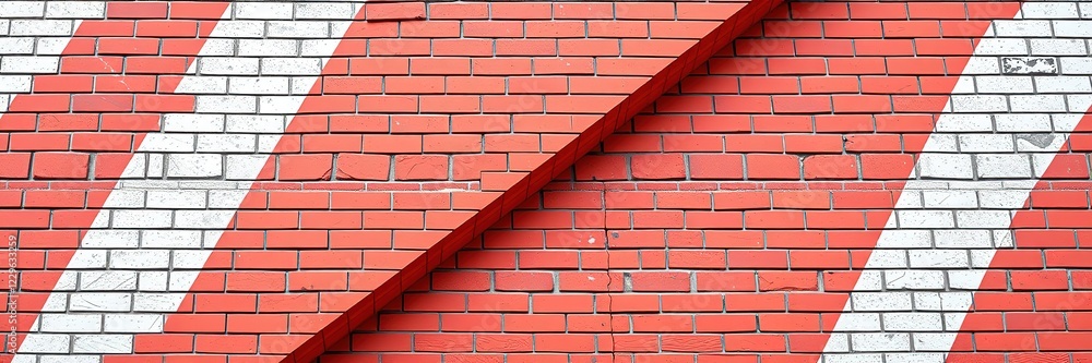 Obraz premium Classic Brick Diagonal Pattern - Vintage Architecture