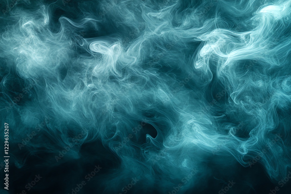 Obraz premium Teal Smoke Abstract Background Texture Image