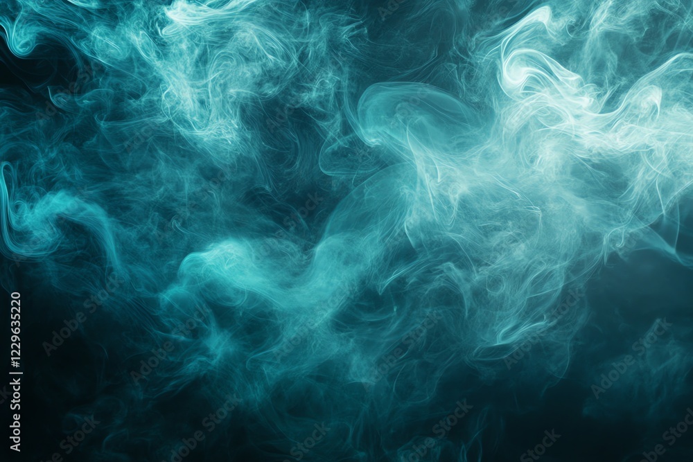 Obraz premium Abstract Teal Smoke Background Image Download