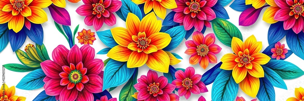 Delicate Floral Line Art Pattern - Elegant Design Delicate Floral Line Art Pattern - Elegant Design
