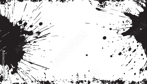 Black and White Abstract Grunge Texture background. Grunge Distressed Paint Background Overlay Texture. 