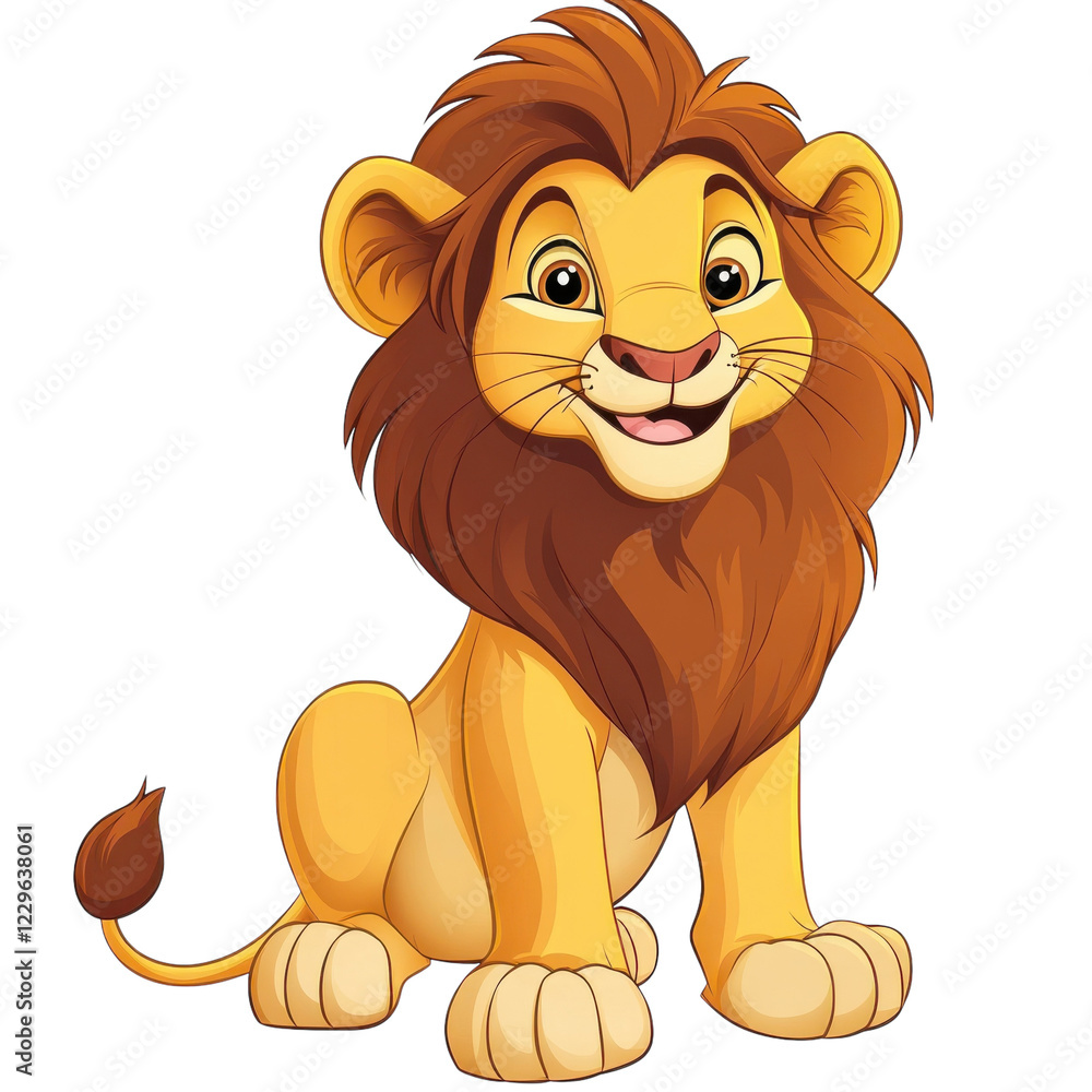 Majestic Lion White Background on transparent background. Majestic Lion White Background on transparent background.