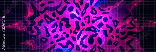 Geometric Animal Print Design on a Modern Grid