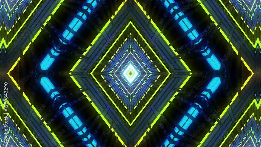 Neon Lights Colorful. Futuristic audiovisual vj seamless loop. 4K Fractal Animation Footage Neon Lights Colorful. Futuristic audiovisual vj seamless loop. 4K Fractal Animation Footage