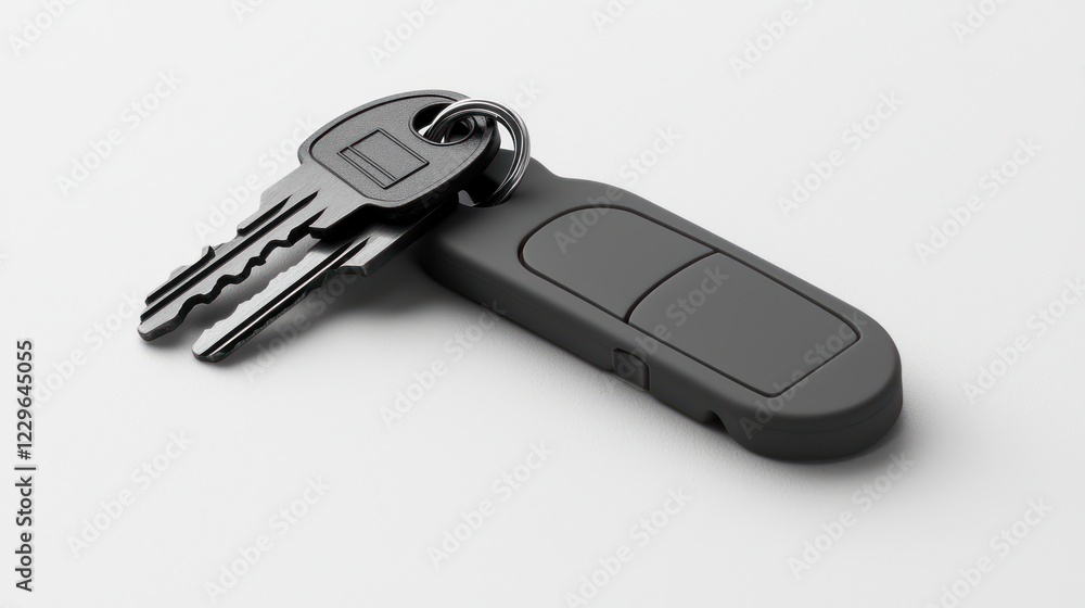 Car Key Held in Hand with Blurred Car Background Car Key Held in Hand with Blurred Car Background