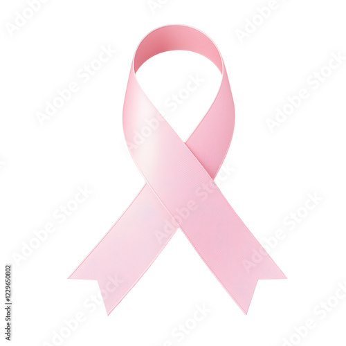 breast cancer awareness ribbon, soft pink, sharp edges, isolated on a transparent background photo