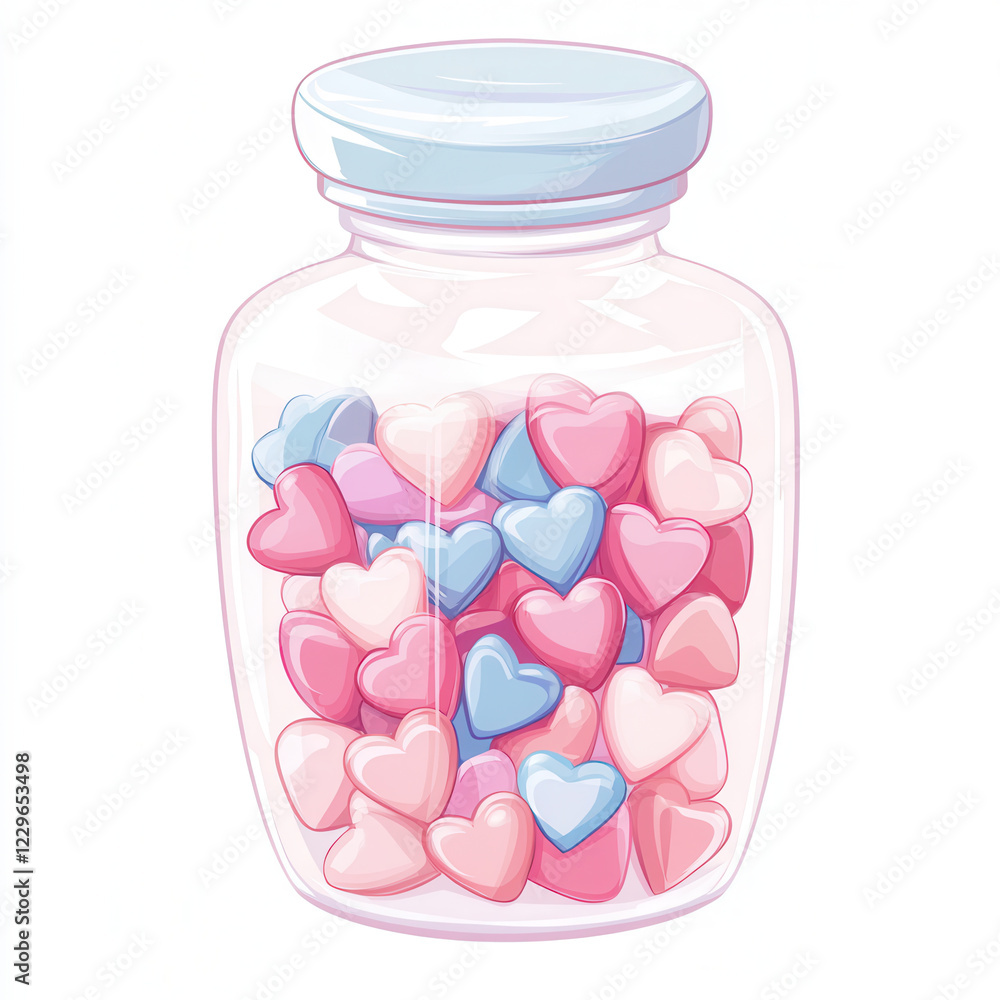 Heart shaped candy jar filled with colorful sweets, perfect for gifts Heart shaped candy jar filled with colorful sweets, perfect for gifts