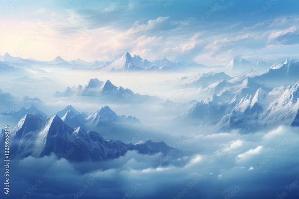 custom made wallpaper toronto digitalMountains Sea Clouds Sunset Sky Landscape Surrealist