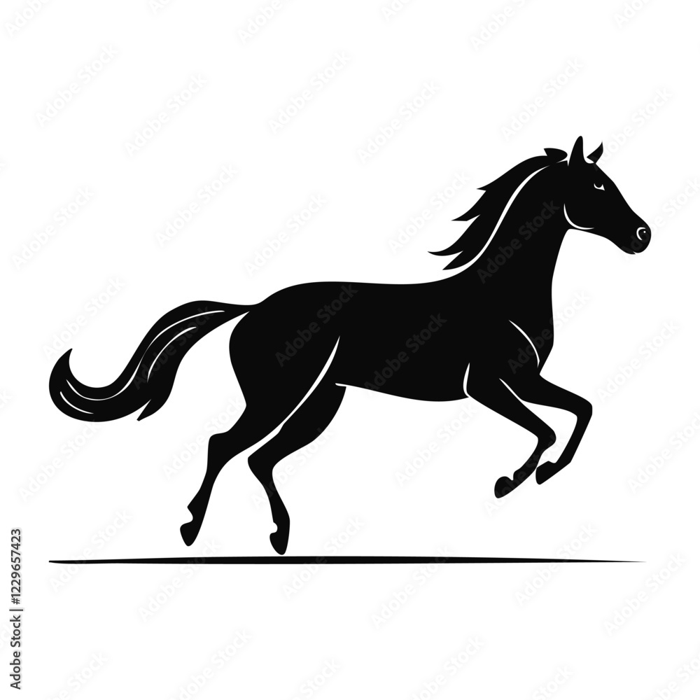 Silhouettes of Horse running Position, Running Horse Silhouette - Full Pose Side View Vector Illustration with Transparent Background Silhouettes of Horse running Position, Running Horse Silhouette - Full Pose Side View Vector Illustration with Transparent Background