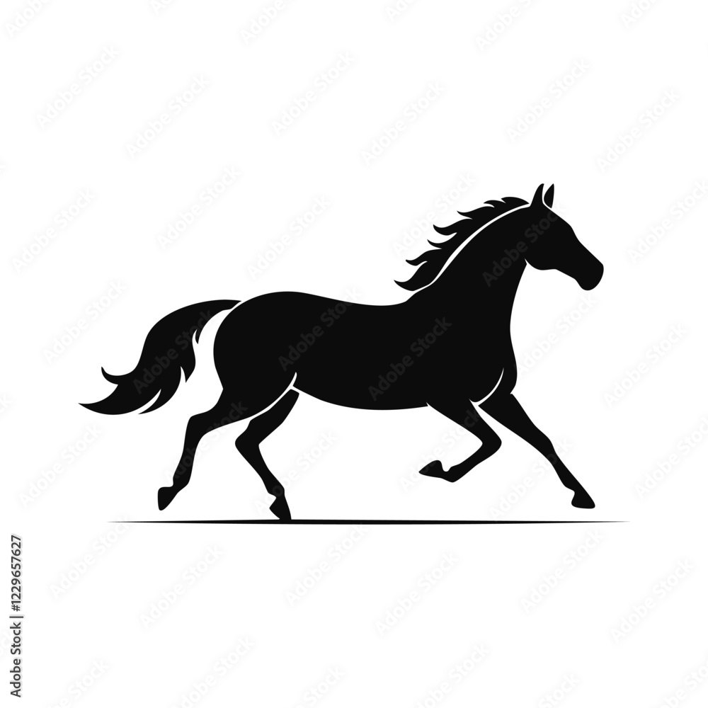 Silhouettes of Horse running Position, Running Horse Silhouette - Full Pose Side View Vector Illustration with Transparent Background Silhouettes of Horse running Position, Running Horse Silhouette - Full Pose Side View Vector Illustration with Transparent Background