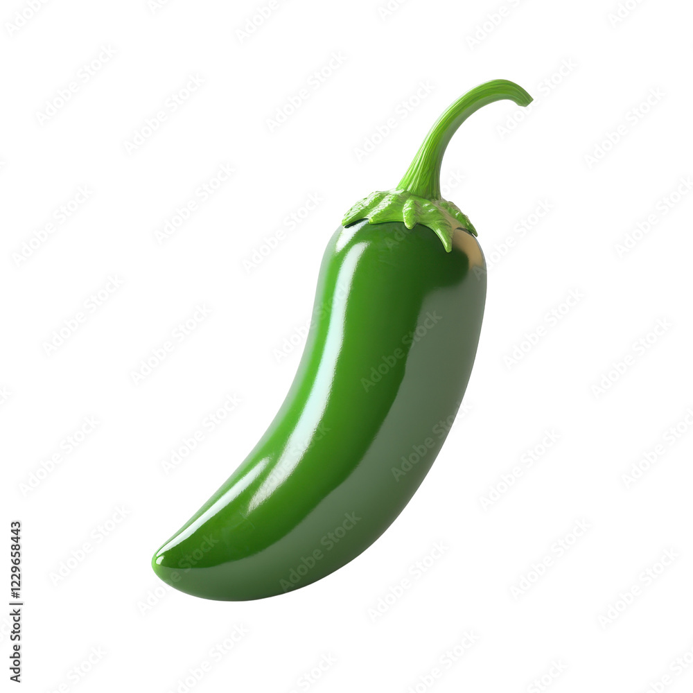 Fresh green jalapeno pepper isolated on a white background. Fresh green jalapeno pepper isolated on a white background.