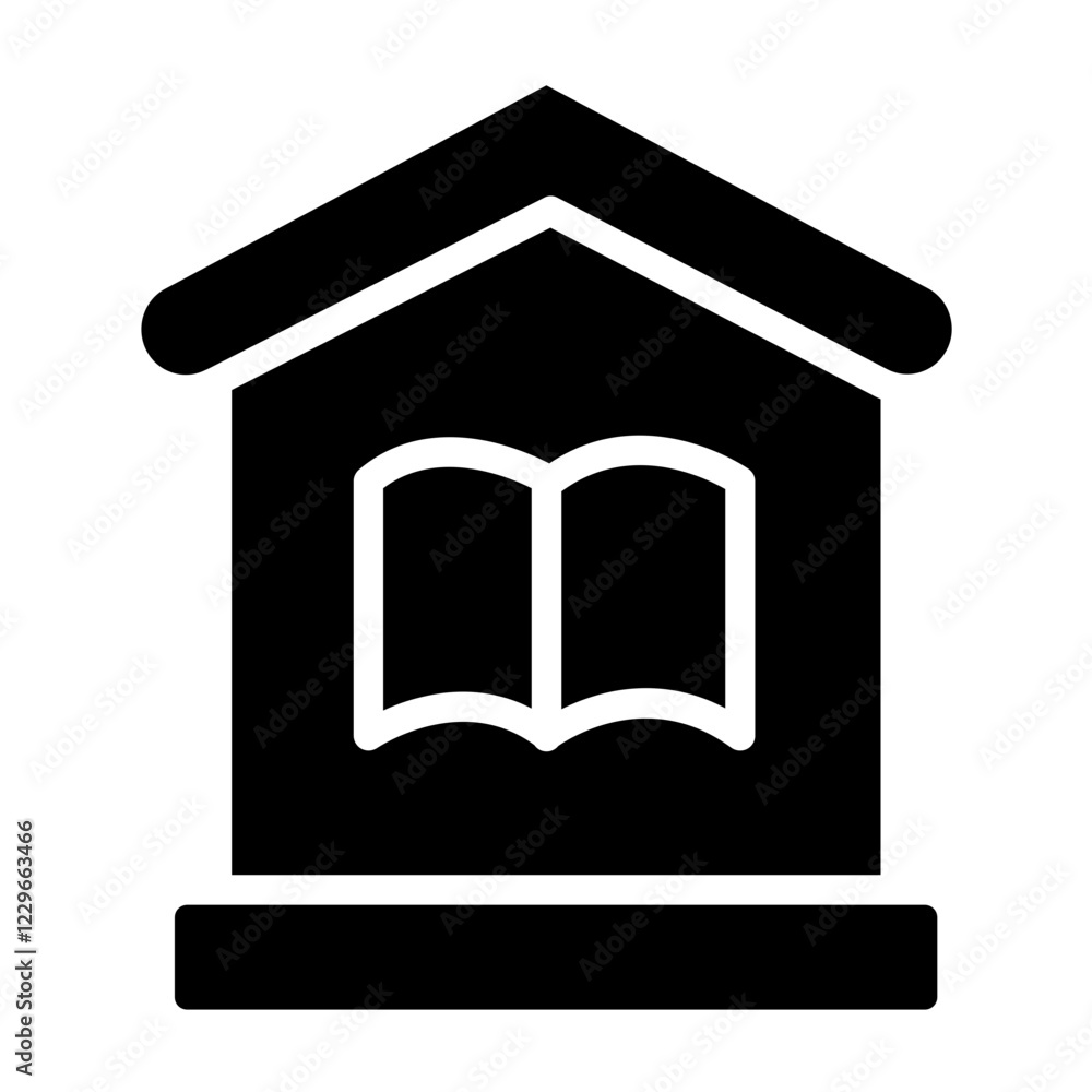 Vector Design Home Schooling Icon Style Vector Design Home Schooling Icon Style