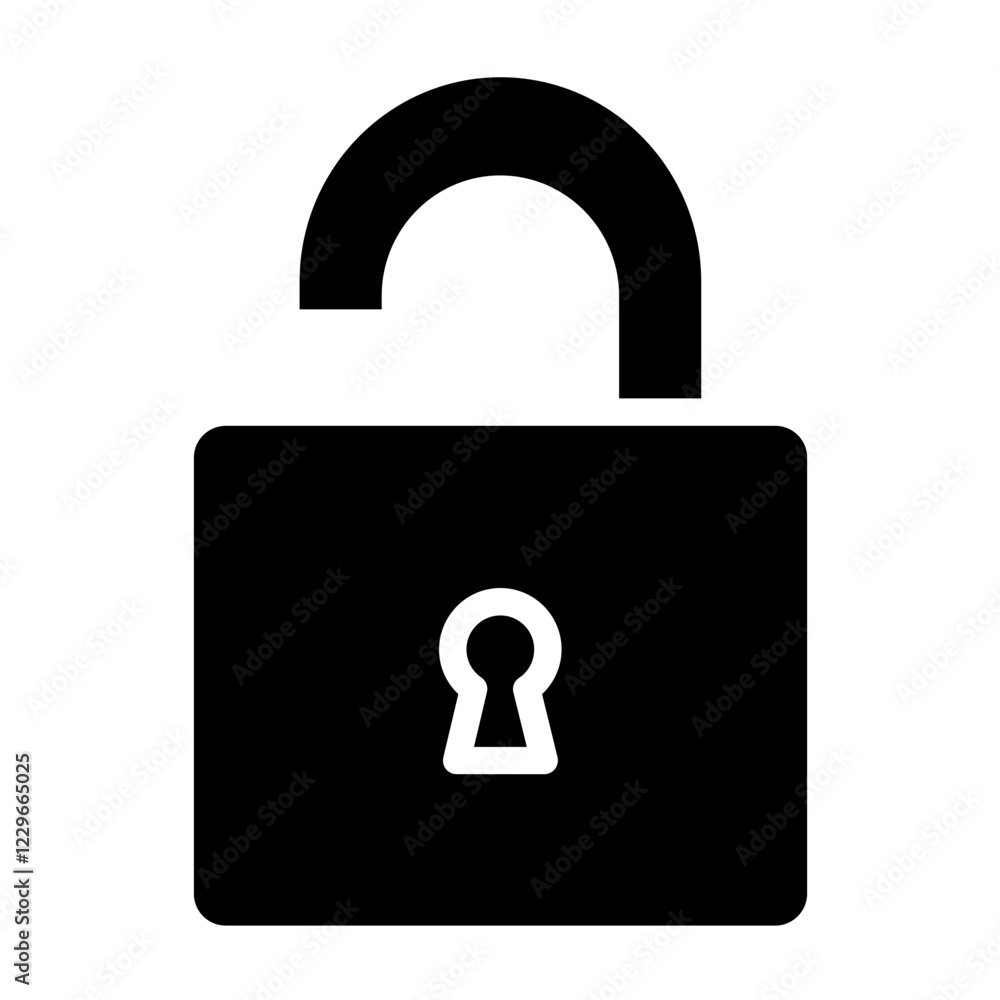 Vector Design Unlocked Icon Style Vector Design Unlocked Icon Style