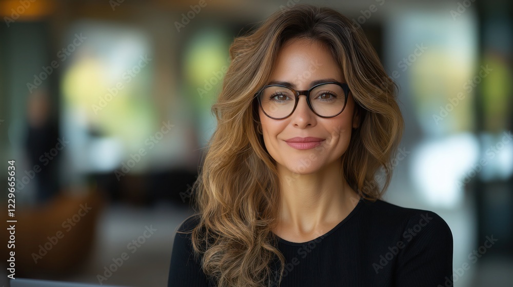 middle-aged European CEO working on laptop in modern office, smiling Latin Hispanic businesswoman at workspace middle-aged European CEO working on laptop in modern office, smiling Latin Hispanic businesswoman at workspace