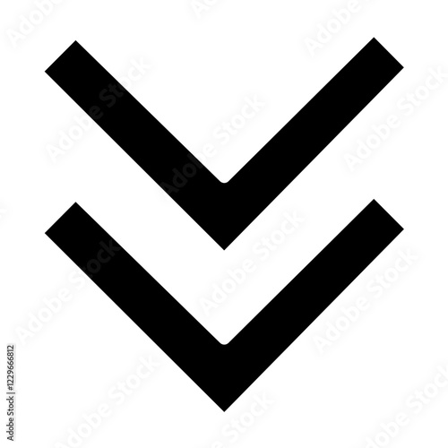 Vector Design Down Chevron Icon Style