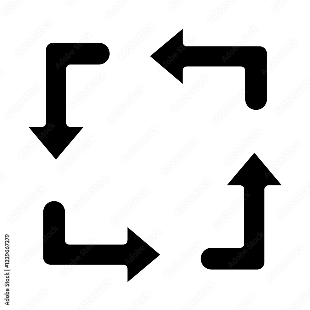 Vector Design Rectangular Arrow Icon Style