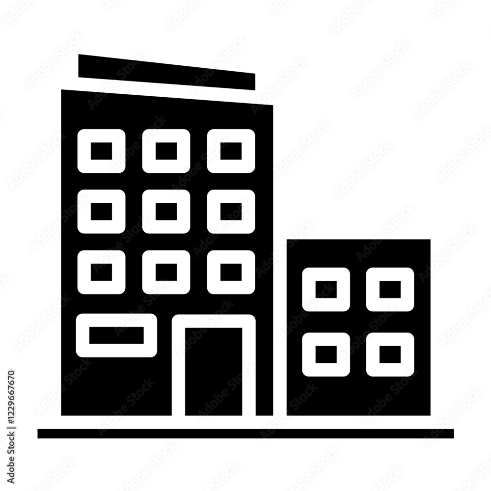 Vector Design Office Building Icon Style Vector Design Office Building Icon Style