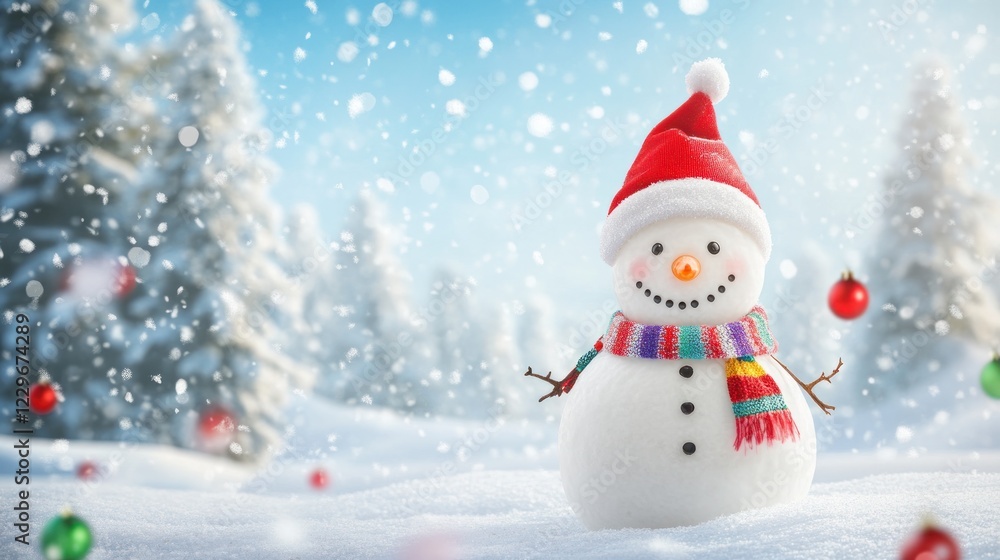 Obraz premium Snowman in a Winter Wonderland