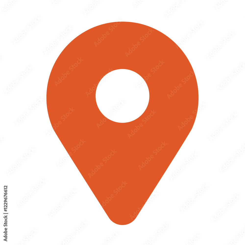 Map pointer icon, red location pin symbol, location clip art, map marker sign, gps position symbol vector illustration, pin point logo icon flat design image, map pin clip art Map pointer icon, red location pin symbol, location clip art, map marker sign, gps position symbol vector illustration, pin point logo icon flat design image, map pin clip art