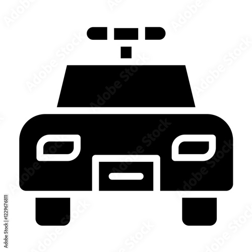 Vector Design Police Car Icon Style