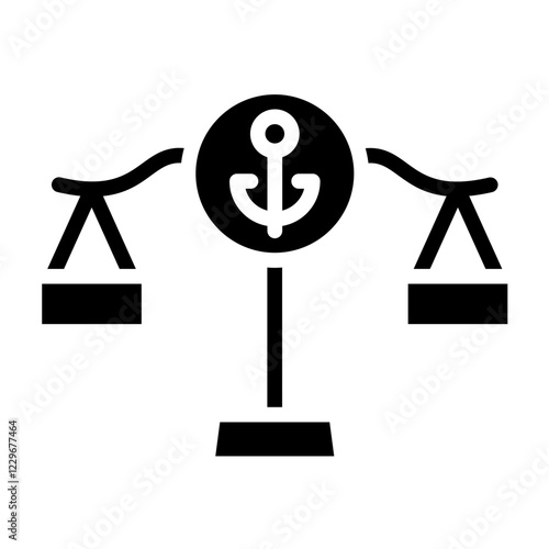 Vector Design Maritime Law Icon Style