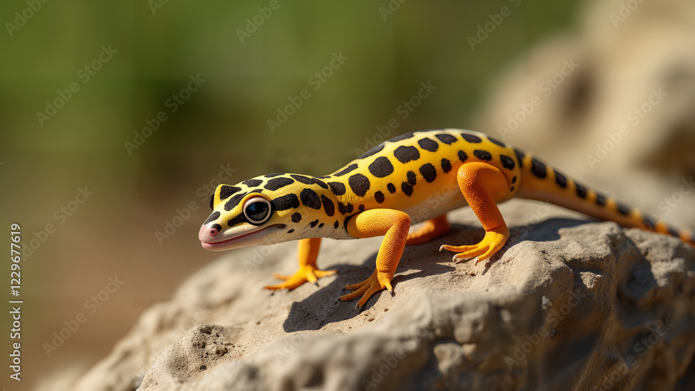 Obraz premium Agile Gecko on a Rock