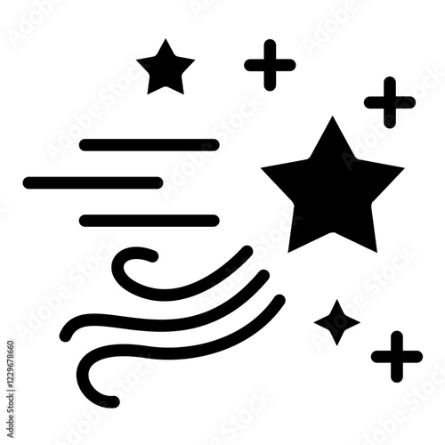 Vector Design Shooting Star Icon Style