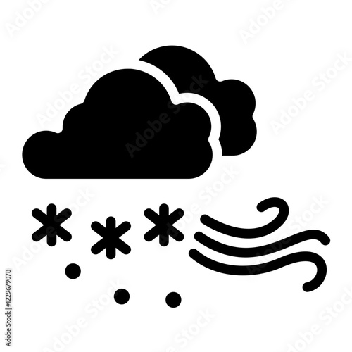 Vector Design Snowstorm Icon Style