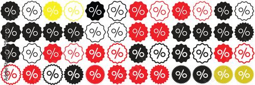 Discount icon, Percentage, finance percent offer tag, Shopping Sale label, , promotion commission icons button, vector, sign, symbol, logo, Discount, percentage icon symbol on white background