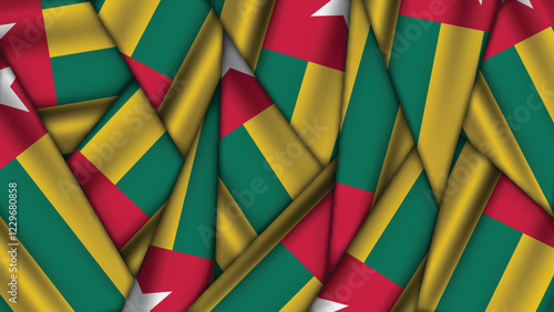 Set of TOGO Flags Stacked on Top of Each Other