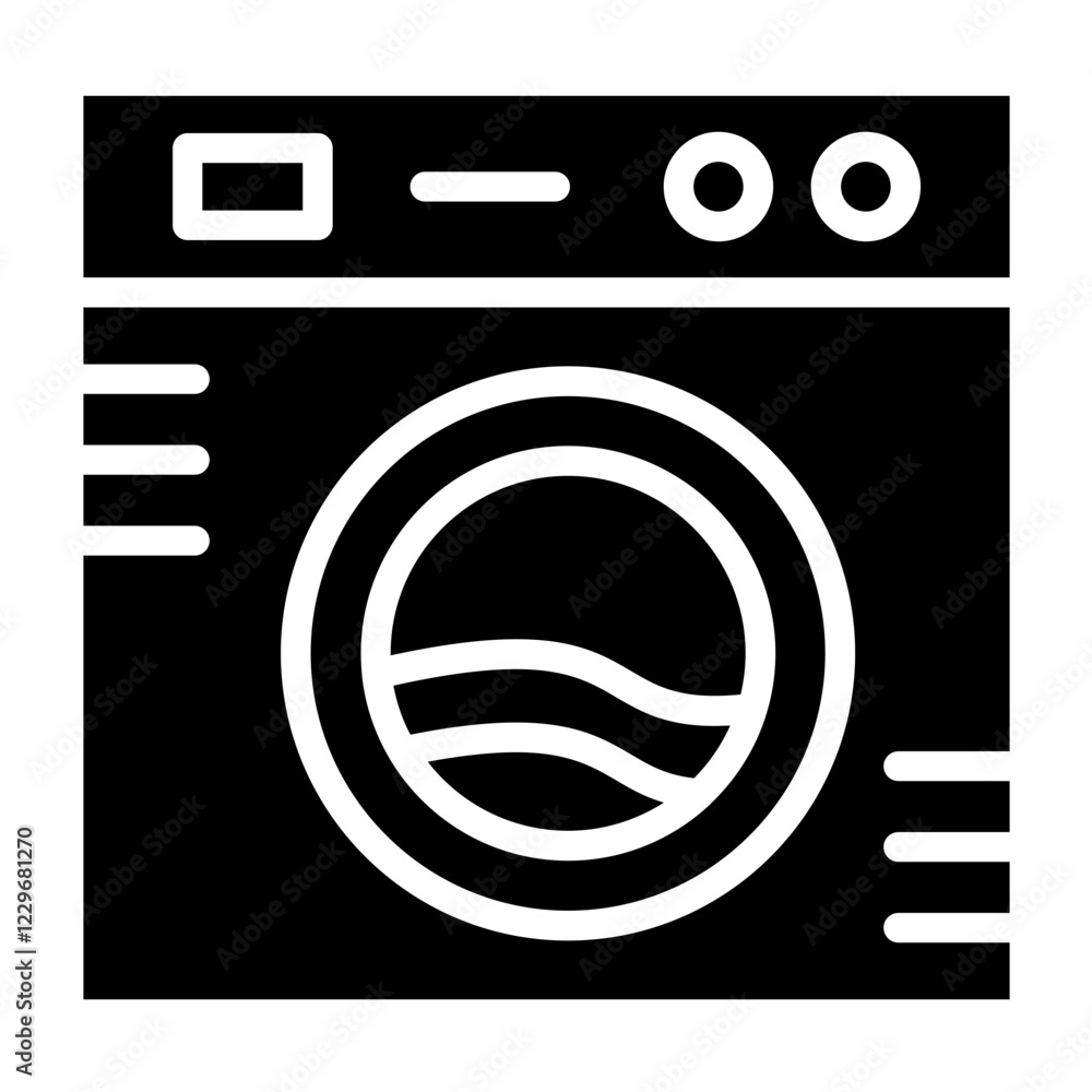 Vector Design Washing Machine Icon Style