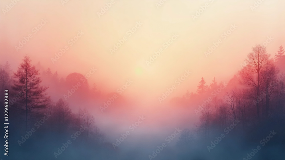Nature in fog and smoke, Generative AI Nature in fog and smoke, Generative AI
