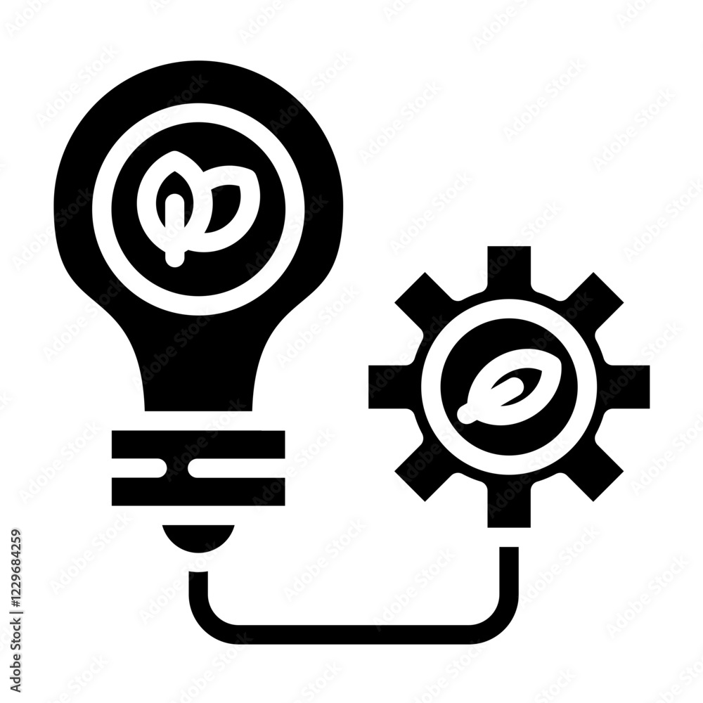 Vector Design Sustainable Energy Icon Style Vector Design Sustainable Energy Icon Style