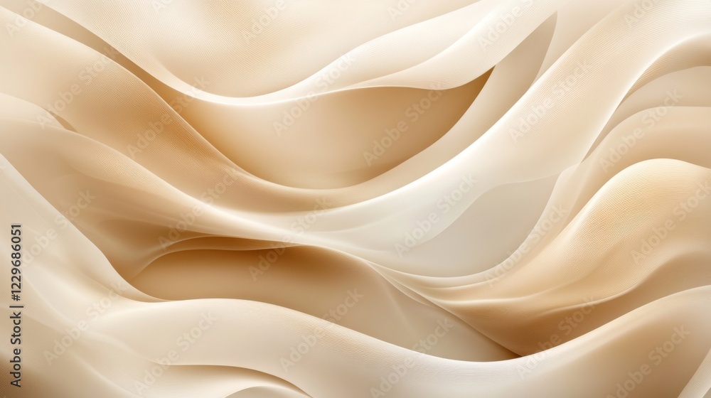 Obraz premium Delicate Beige Fabric Texture: A Smooth Flowing Design
