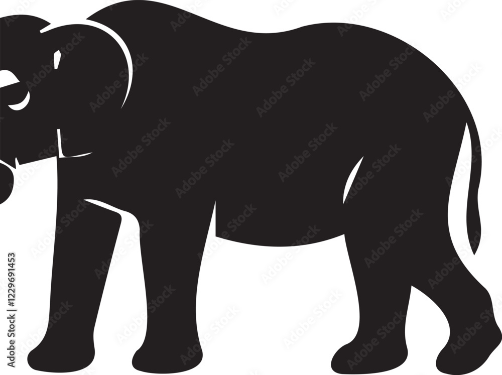 Fototapeta premium elephant isolated on white background