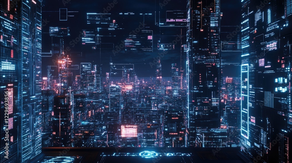 A futuristic smart grid infrastructure with AI-driven analytics, interconnected energy nodes, and cyber-electric efficiency. A futuristic smart grid infrastructure with AI-driven analytics, interconnected energy nodes, and cyber-electric efficiency.