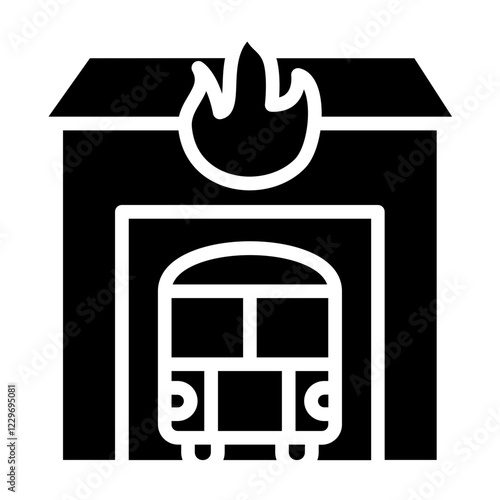 Vector Design Fire Station Icon Style