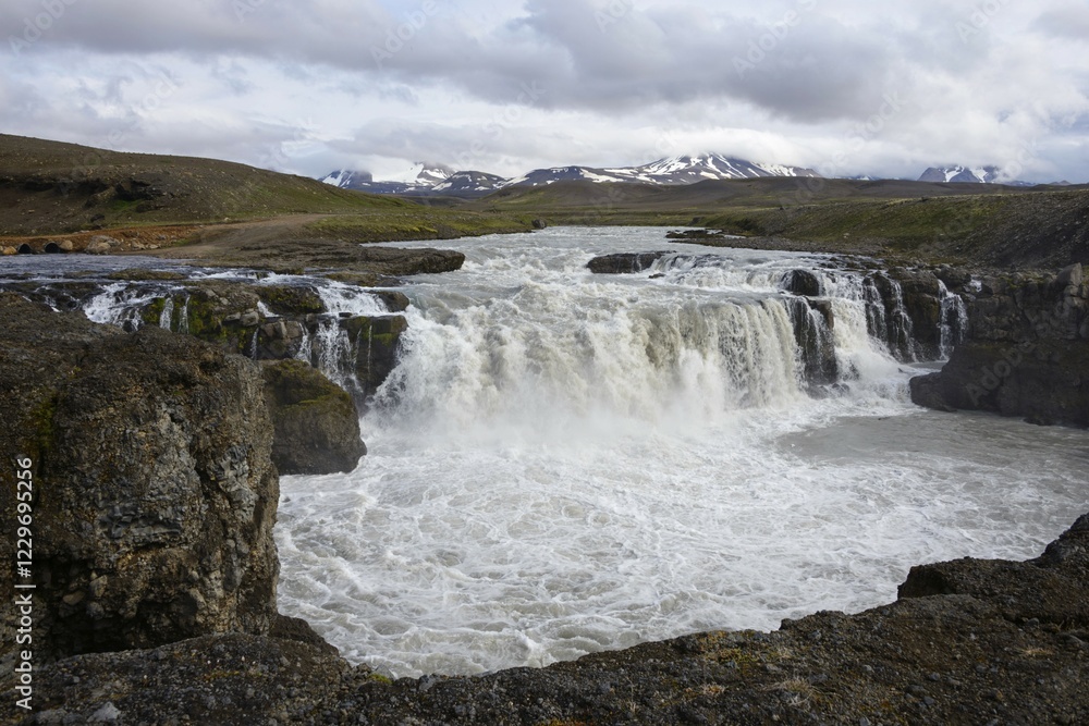Gygjarfoss Waterfall, Vysočina Region, Iceland, Europe Gygjarfoss Waterfall, Vysočina Region, Iceland, Europe