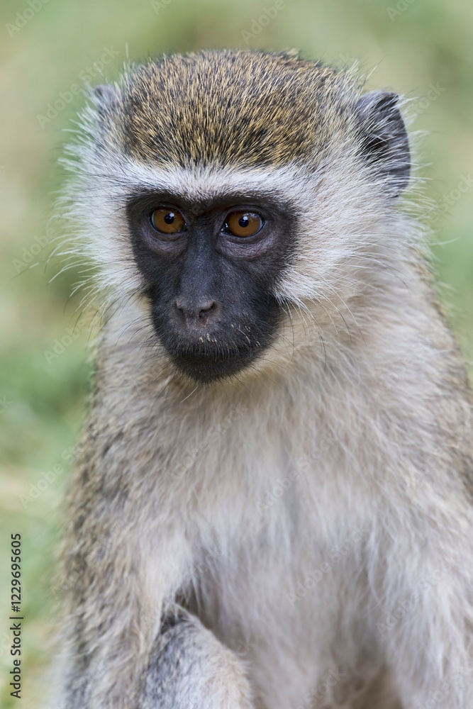 Chlorocebus monkey (Chlorocebus sp.), portrait, Samburu National Reserve, Kenya, Africa